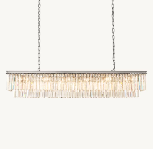 1920S ODEON RECTANGULAR CHANDELIER 72