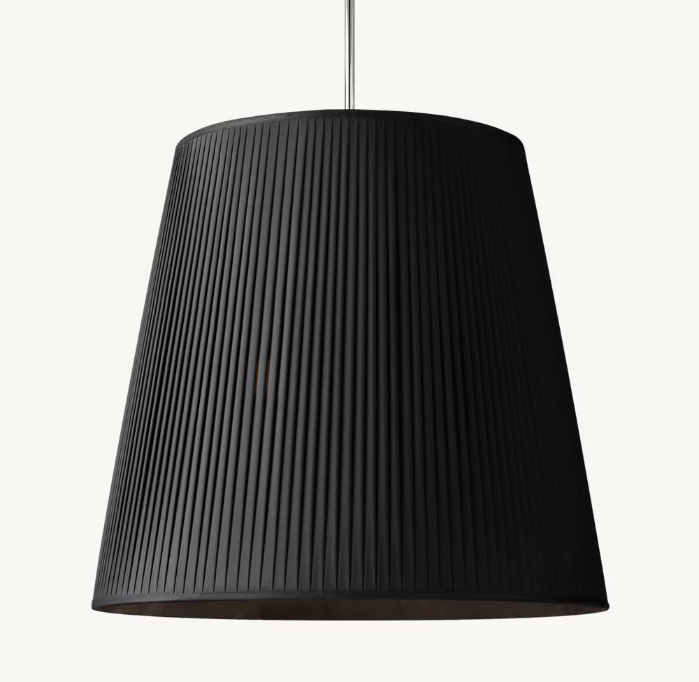 REED BLACK PLEATED BARREL PENDANT - Image 1
