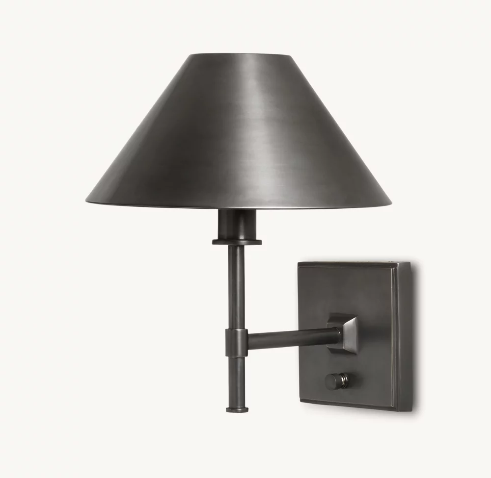 PETITE CANDLESTICK METAL SHADE SCONCE - Image 2