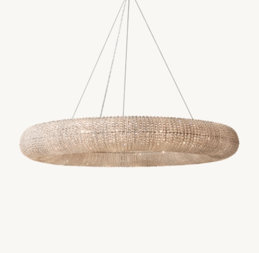 CRYSTAL HALO CLEAR ROUND LED CHANDELIER 59