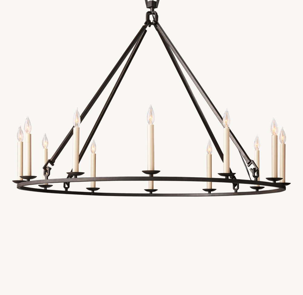 19TH C. ENGLISH OPENWORK ROUND CHANDELIER 50