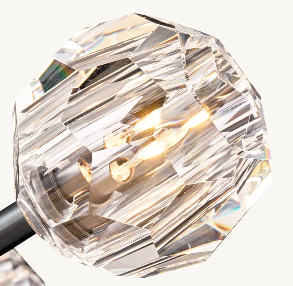 BOULE DE CRISTAL CLEAR GLASS LINEAR CHANDELIER 48