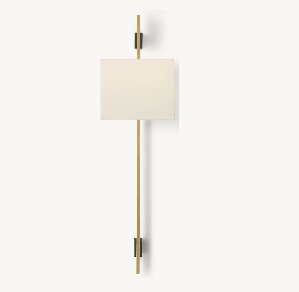 VELA RECTANGULAR BAR SCONCE - RECTANGULAR SHADE - Image 1