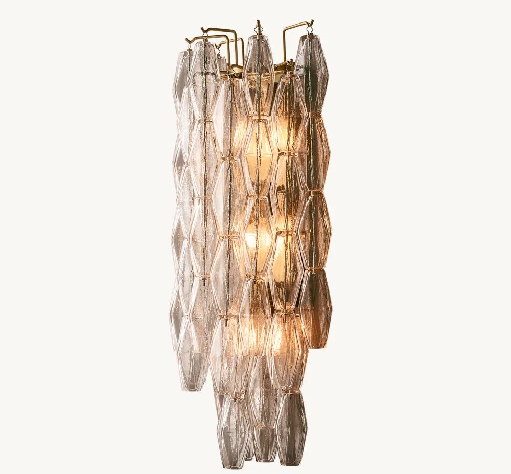 CHIARA CLEAR GLASS GRAND SCONCE - Image 1