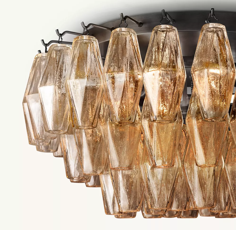 CHIARA CLEAR GLASS FLUSHMOUNT 22