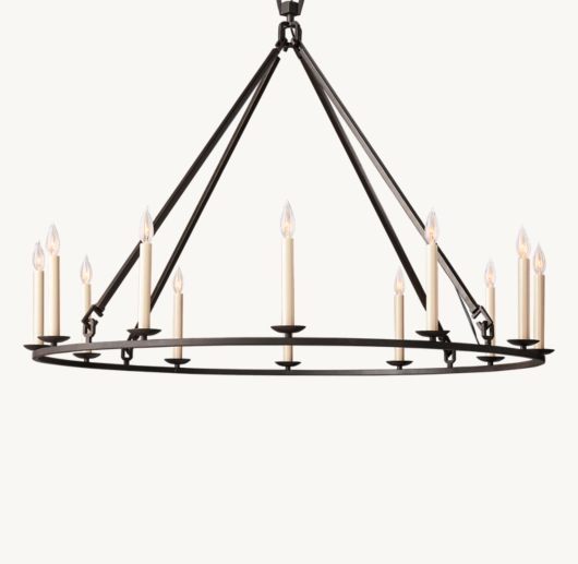 19TH C. ENGLISH OPENWORK ROUND CHANDELIER 50