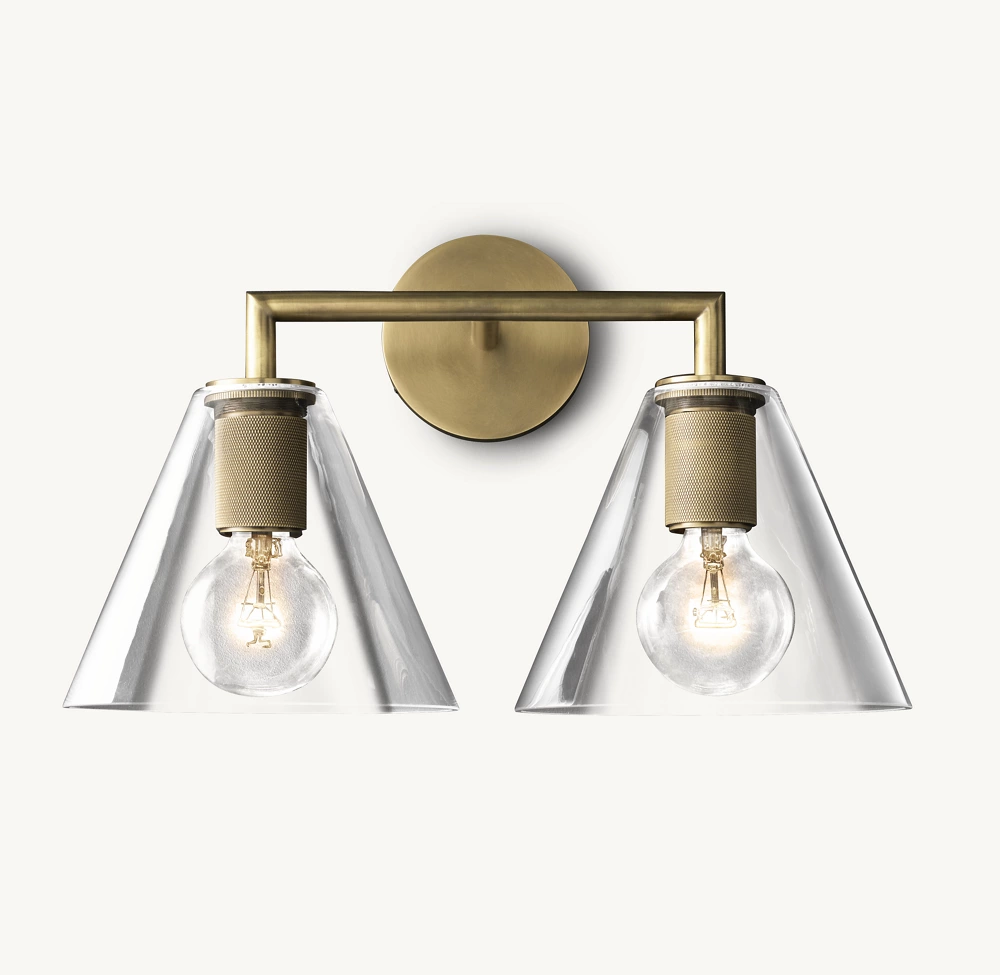 UTILITAIRE FUNNEL SHADE DOUBLE SCONCE - Image 3