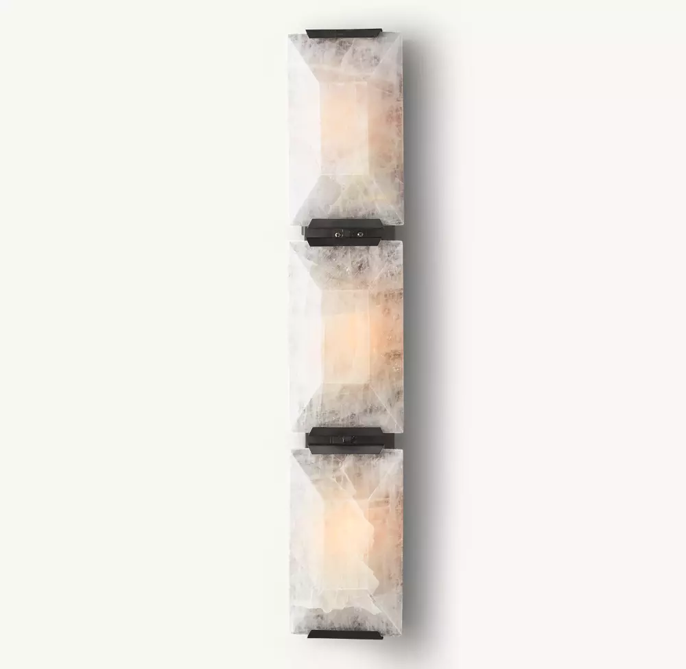 HARLOW CALCITE TRIPLE SCONCE - Image 2