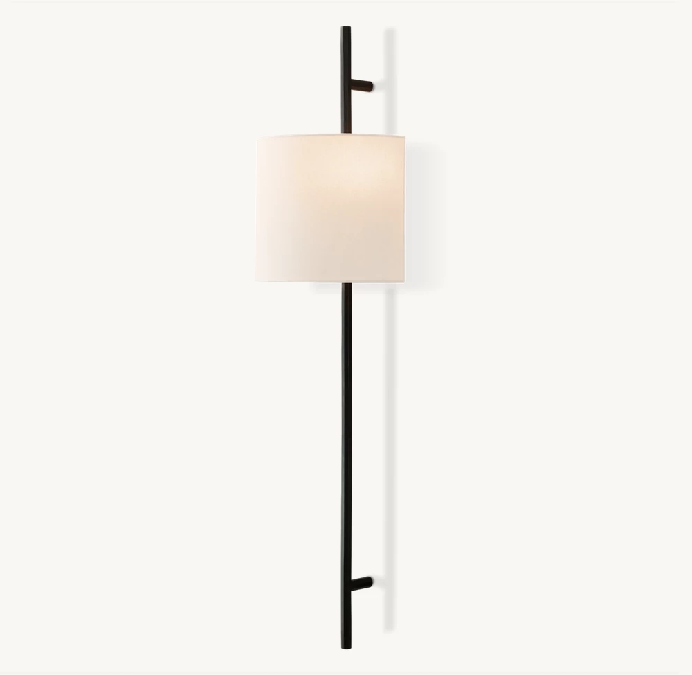 VELA OCTAGONAL BAR SCONCE - ROUND SHADE - Image 1