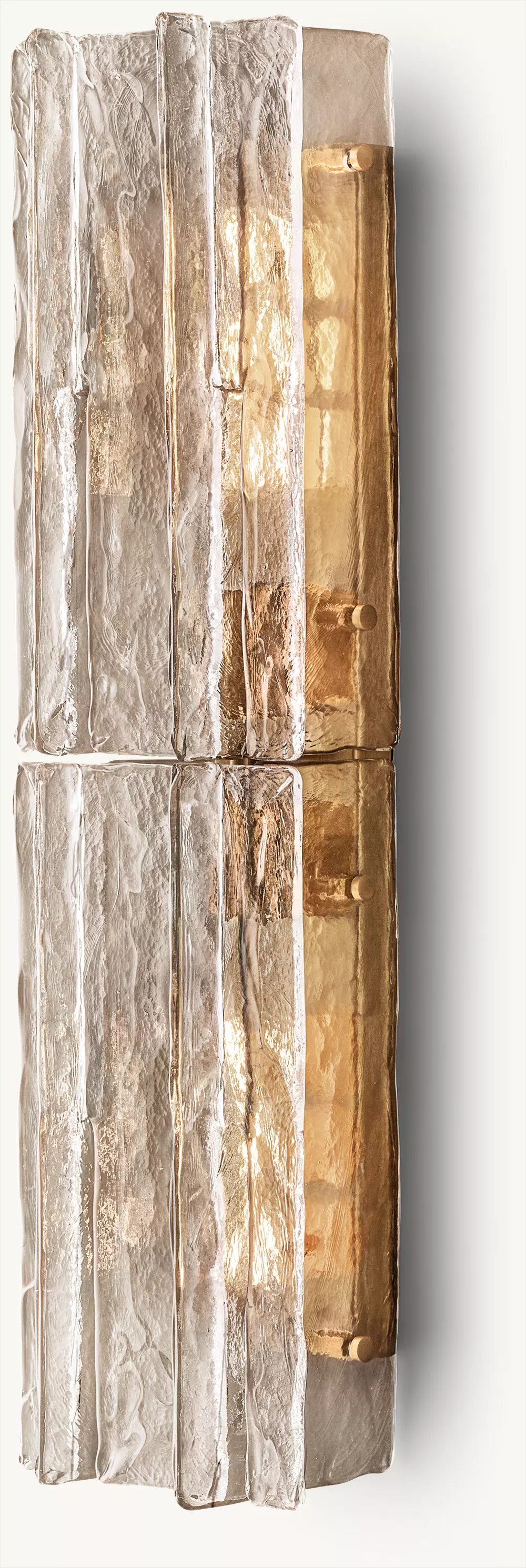 LATTICE SMOKE GLASS SCONCE - Image 1