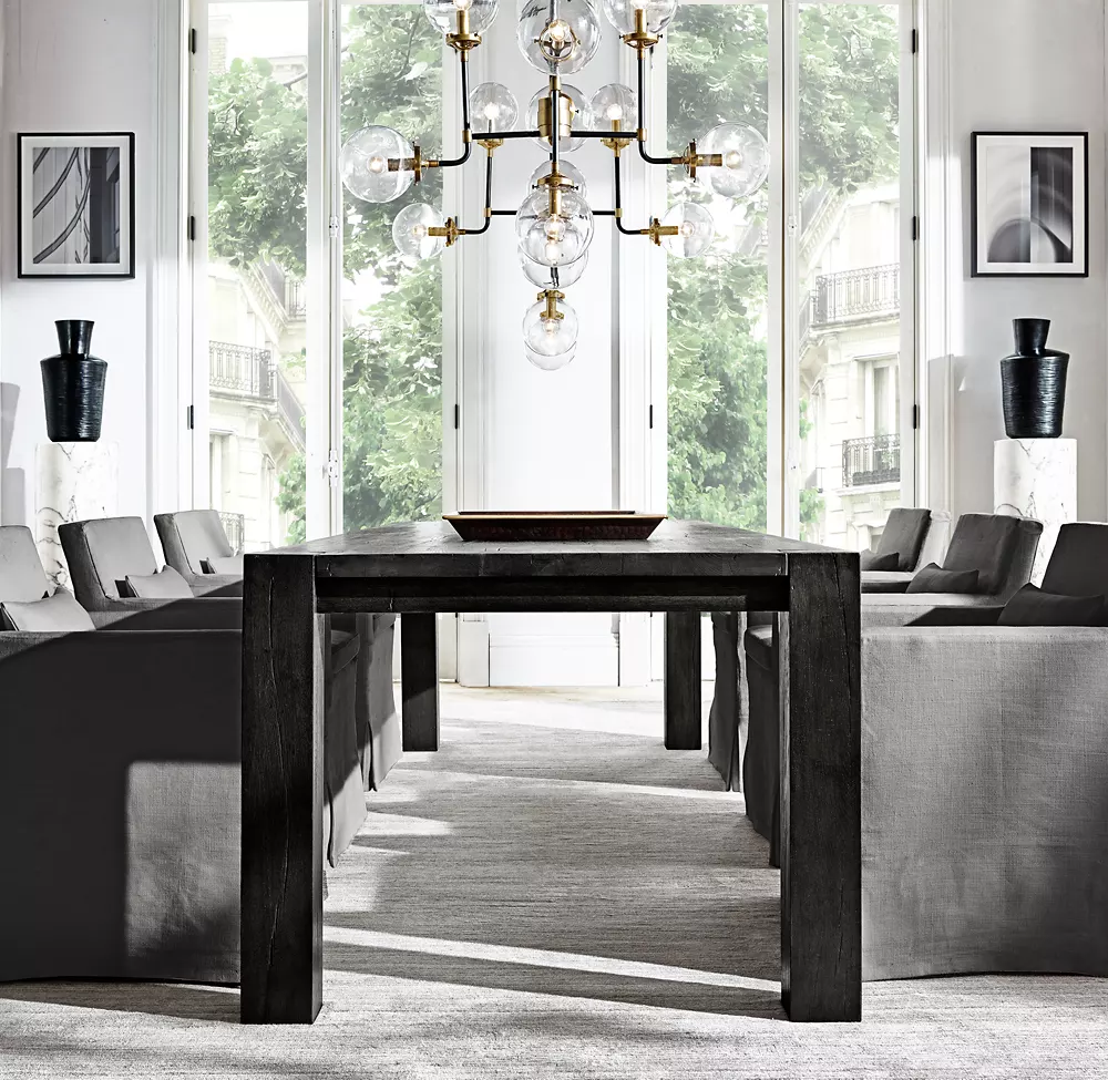 BISTRO GLOBE CLEAR GLASS CHANDELIER 42