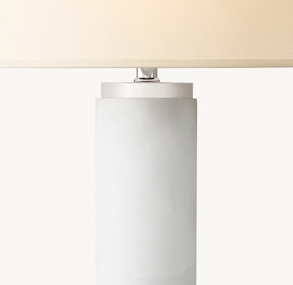 CYLINDRICAL COLUMN ALABASTER TABLE LAMP - Image 1