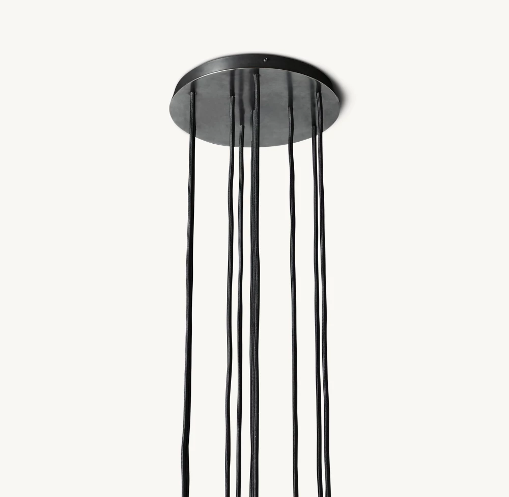 BOULE DE CRISTAL CLEAR GLASS ROUND CLUSTER CHANDELIER 14