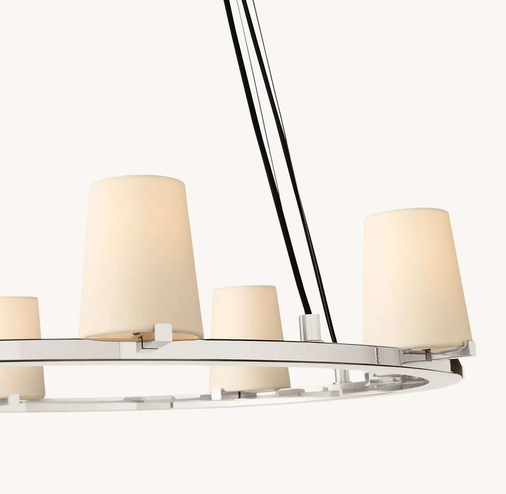 PAUILLAC FABRIC SHADE ROUND CHANDELIER 60