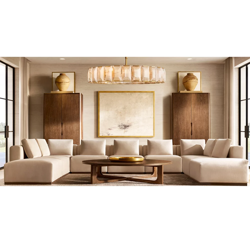 HARLOW CALCITE ROUND CHANDELIER 60