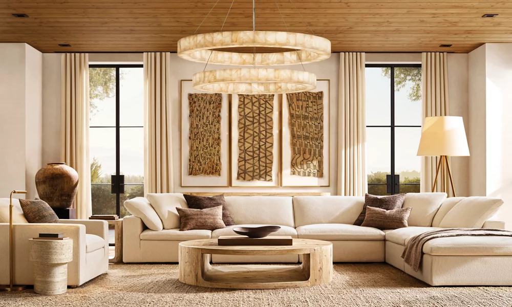 REED BLACK PLEATED SILK SHADE FLOOR LAMP - Image 1