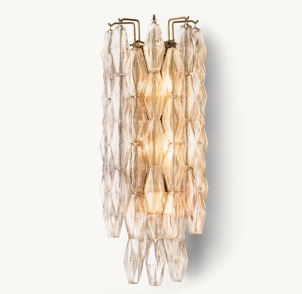 CHIARA CLEAR GLASS GRAND SCONCE - Image 2