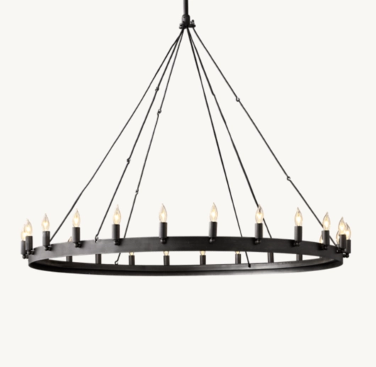 CAMINO VINTAGE CANDELABRA ROUND CHANDELIER 50