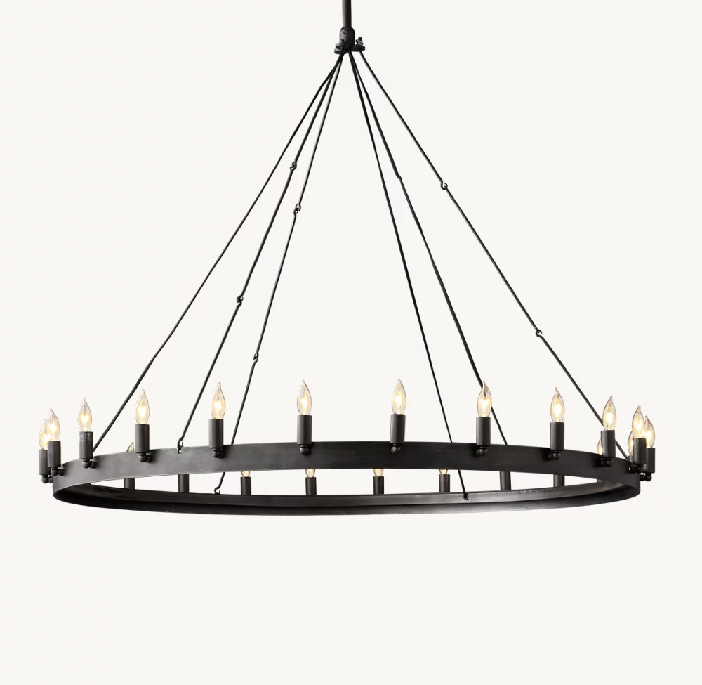 CAMINO VINTAGE CANDELABRA ROUND CHANDELIER 50