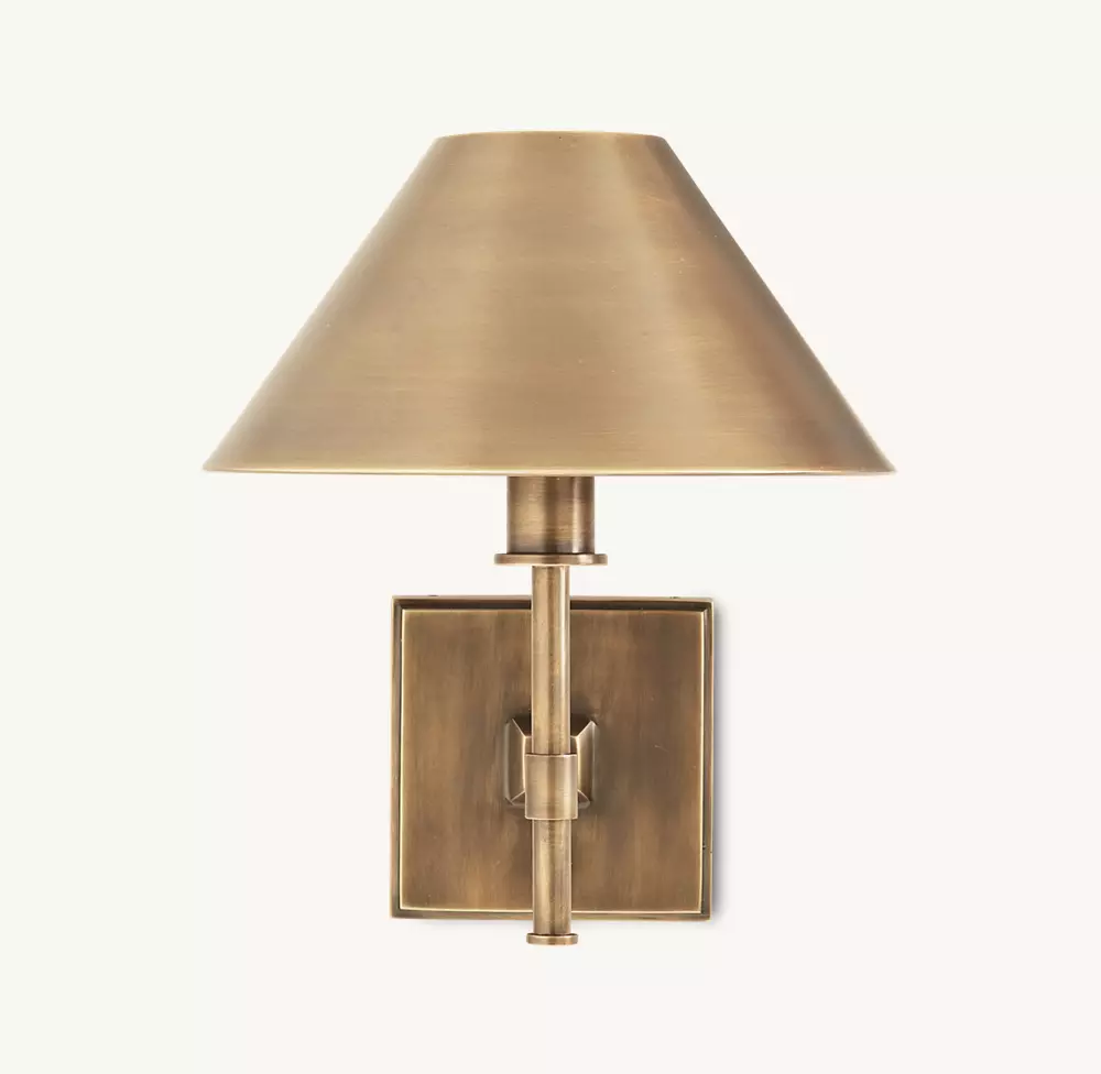 PETITE CANDLESTICK METAL SHADE SCONCE - Image 2