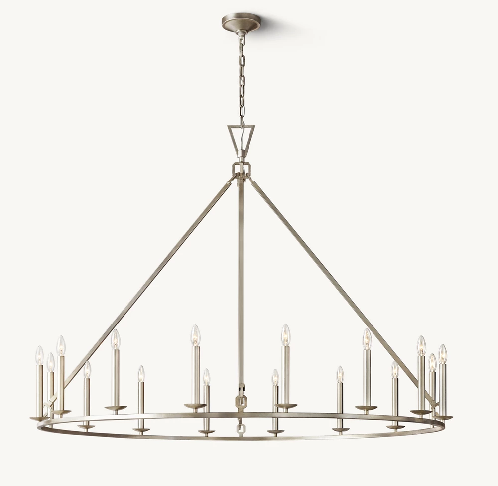 19TH C. ENGLISH OPENWORK ROUND CHANDELIER 60