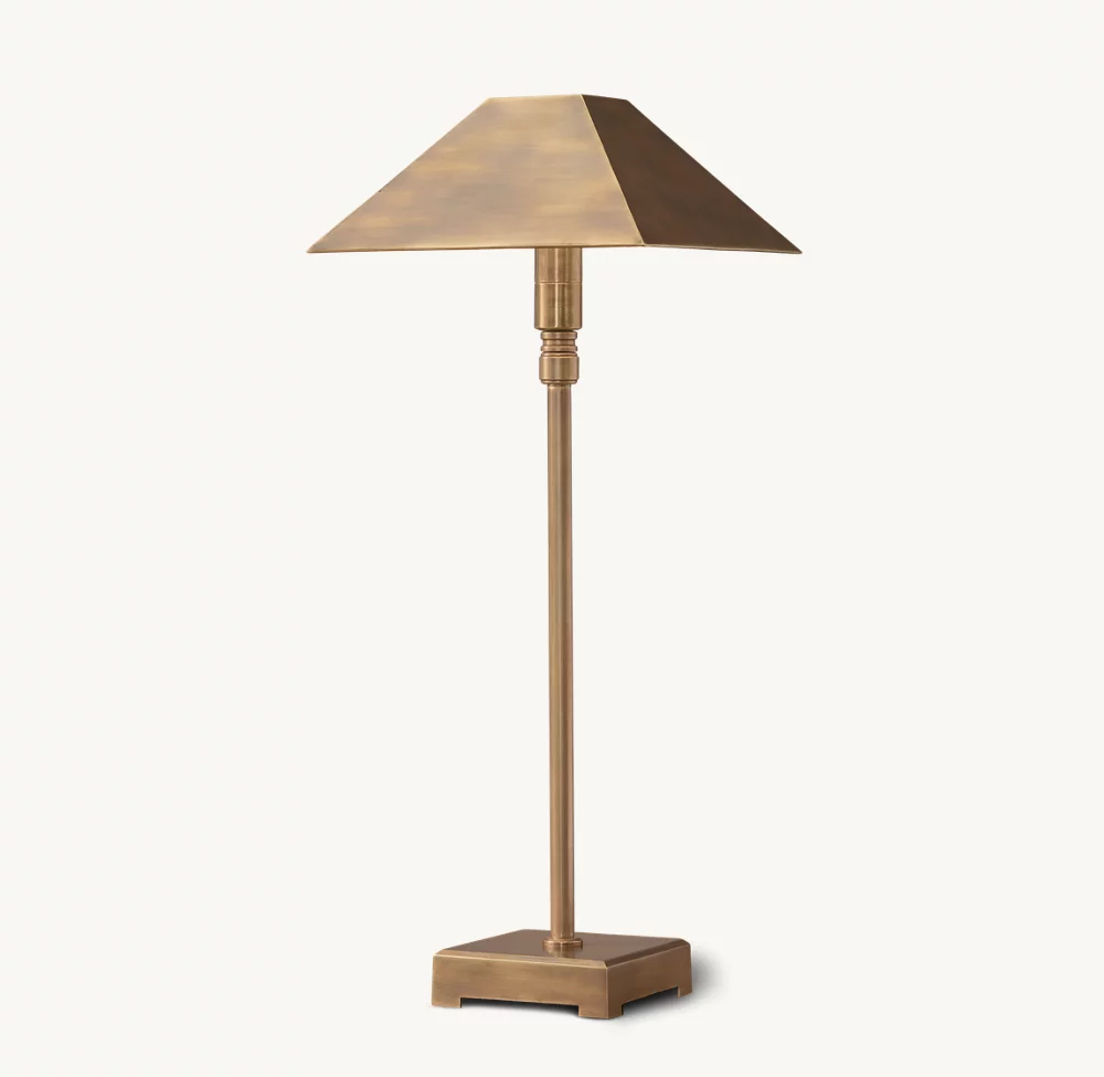 PYRAMID METAL SHADE TELESCOPING TABLE LAMP - Image 4