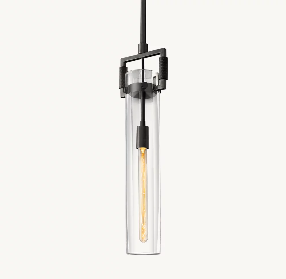 MACHINIST GLASS CYLINDER PENDANT - Image 1