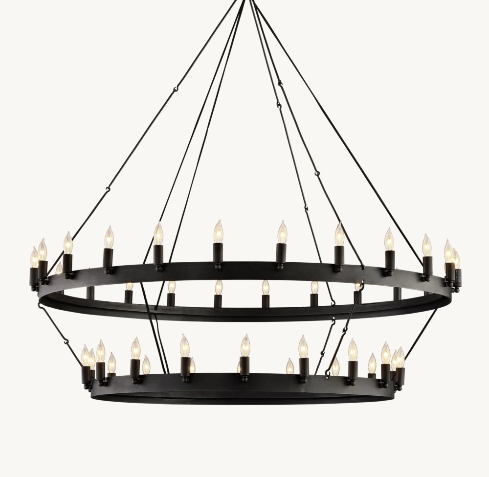 CAMINO VINTAGE CANDELABRA TWO-TIER CHANDELIER 50