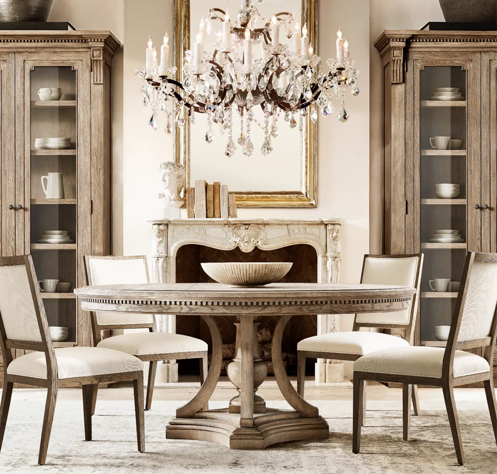 19TH C. ROCOCO IRON & CRYSTAL ROUND CHANDELIER 33