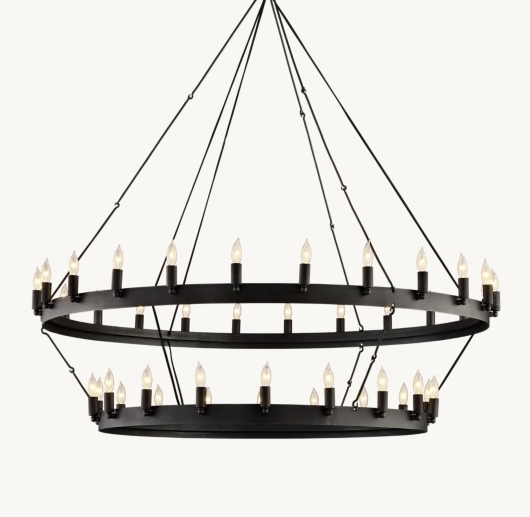 CAMINO VINTAGE CANDELABRA TWO-TIER CHANDELIER 50