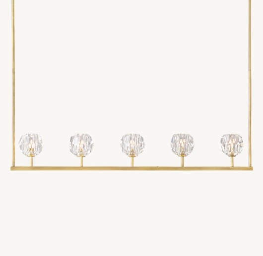 BOULE DE CRISTAL CLEAR GLASS LINEAR CHANDELIER 48