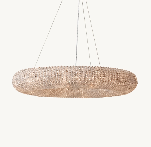CRYSTAL HALO CLEAR ROUND LED CHANDELIER 41