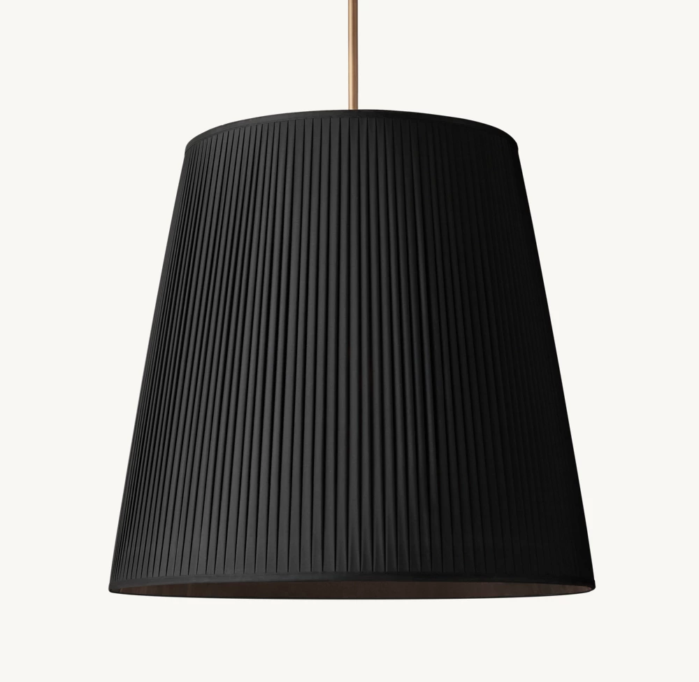 REED BLACK PLEATED BARREL PENDANT - Image 1