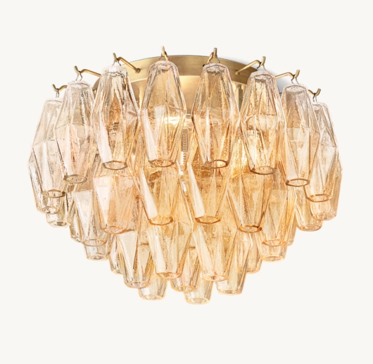 CHIARA CLEAR GLASS FLUSHMOUNT 17