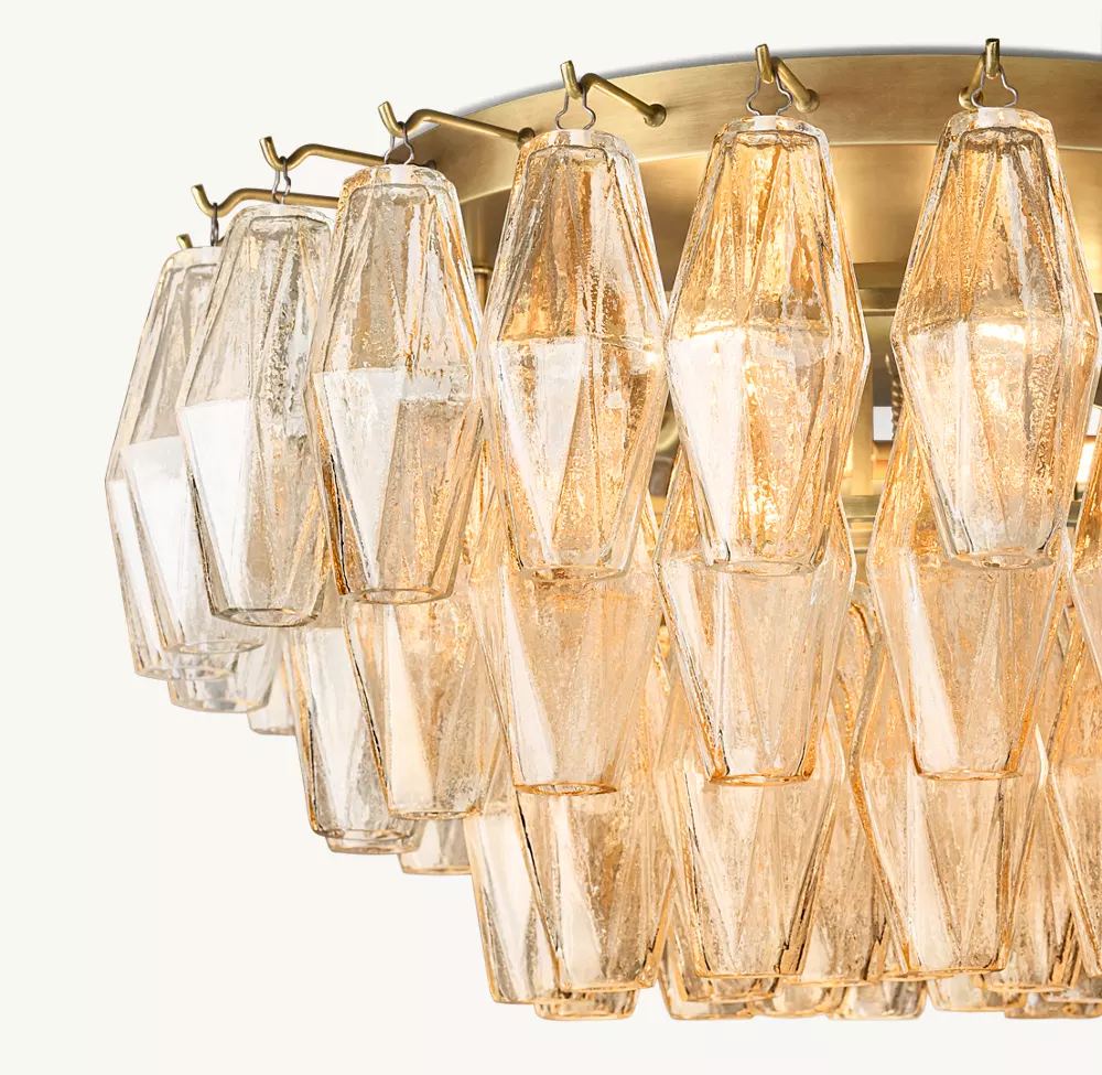 CHIARA CLEAR GLASS FLUSHMOUNT 17