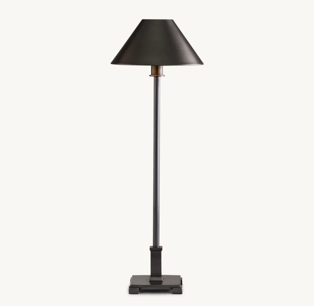 PETITE CANDLESTICK METAL SHADE TABLE LAMP - Image 1