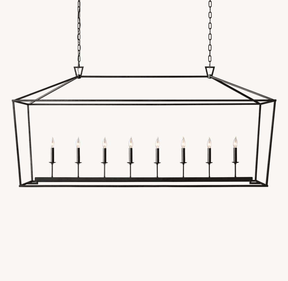 19TH C. ENGLISH OPENWORK RECTANGULAR CHANDELIER 72