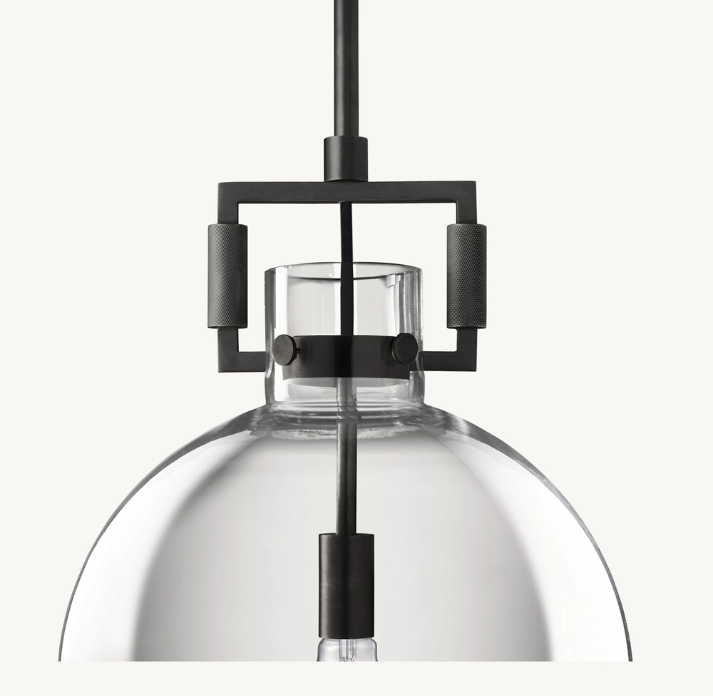 MACHINIST GLASS GLOBE PENDANT - Image 1