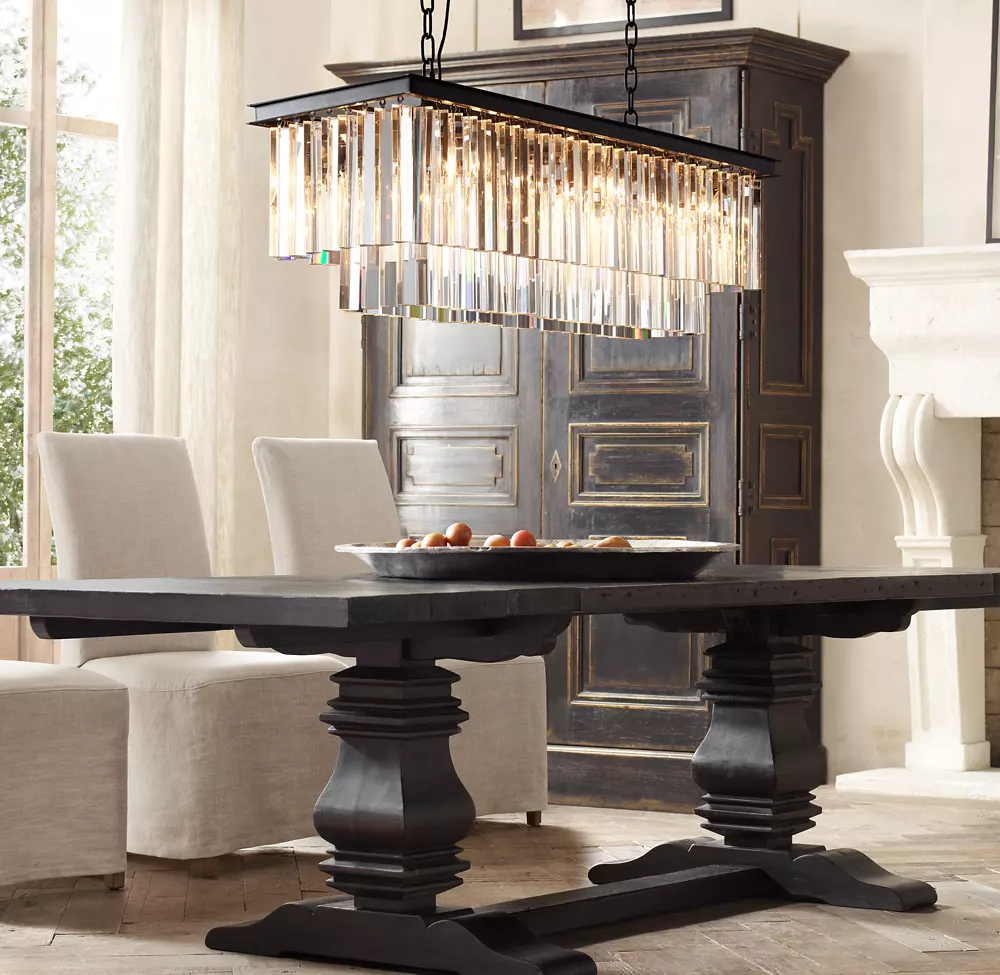 1920S ODEON RECTANGULAR CHANDELIER 40