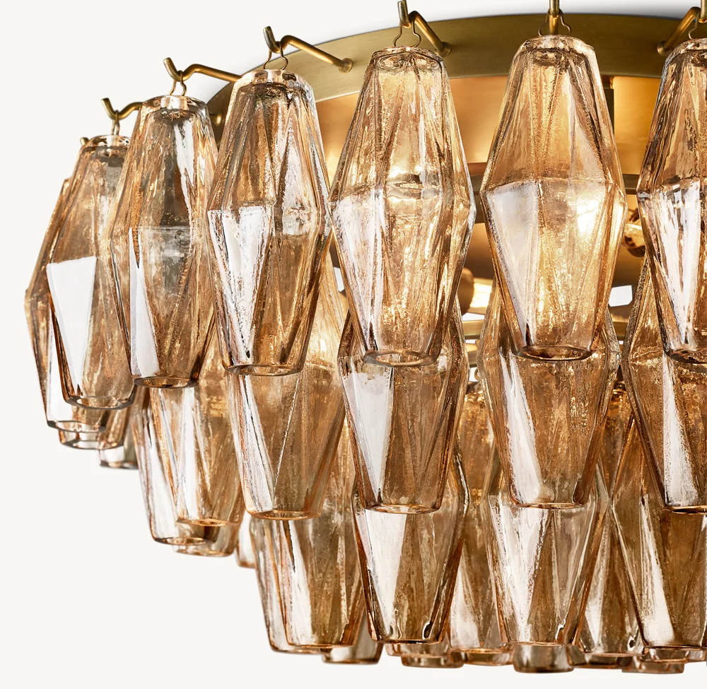 CHIARA SMOKE GLASS FLUSHMOUNT 22