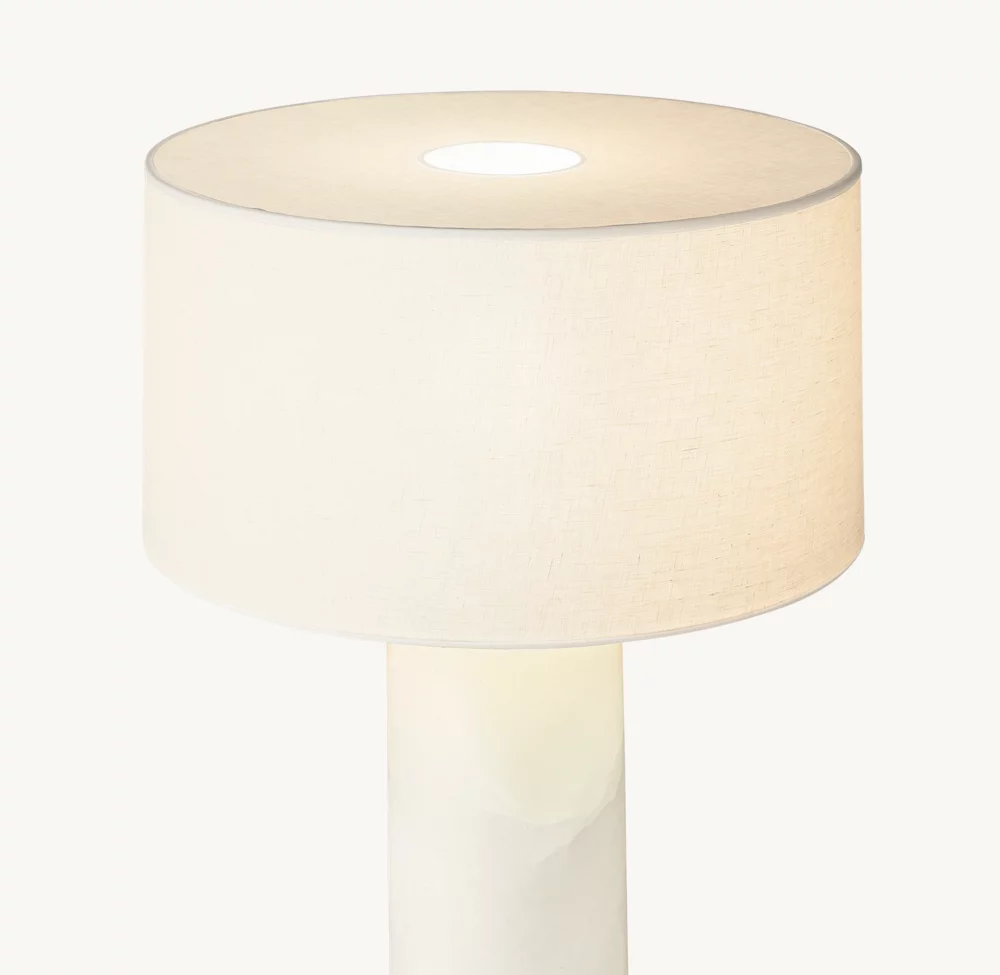 SAREZZO STONE CYLINDRICAL TABLE LAMP - Image 7