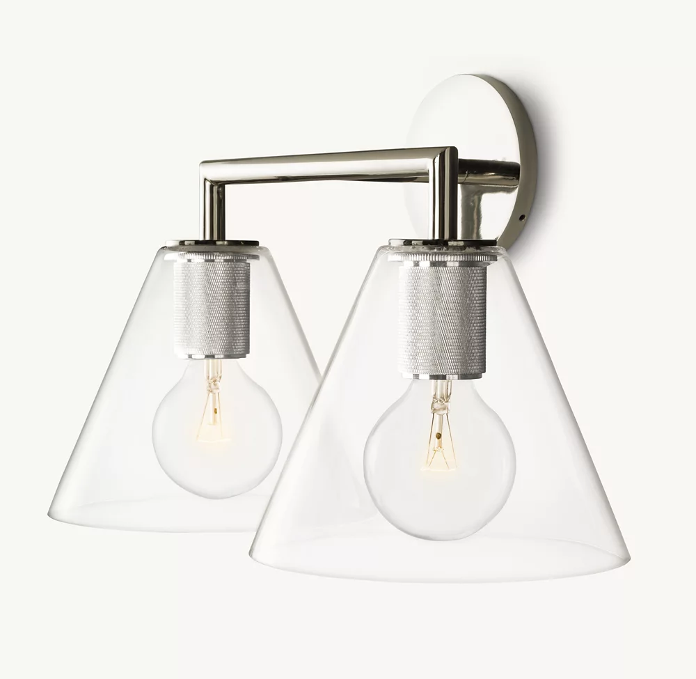 UTILITAIRE FUNNEL SHADE DOUBLE SCONCE - Image 2