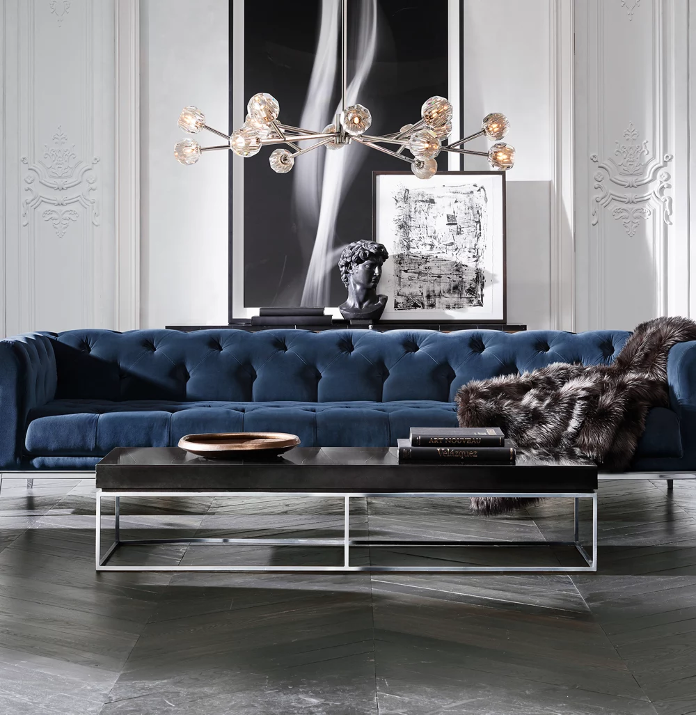 BOULE DE CRISTAL CLEAR GLASS ROUND CHANDELIER 48