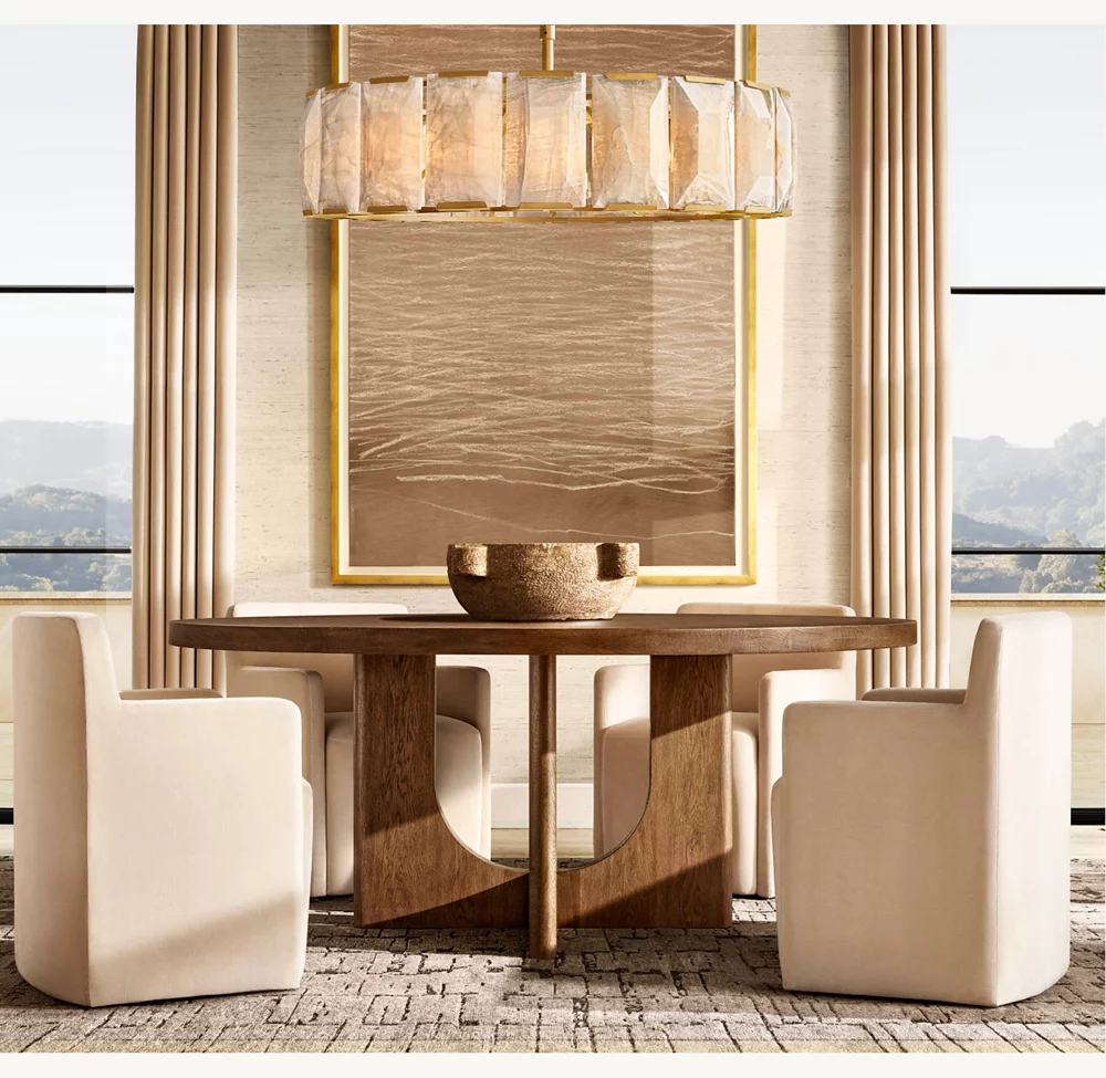 HARLOW CALCITE ROUND CHANDELIER 43