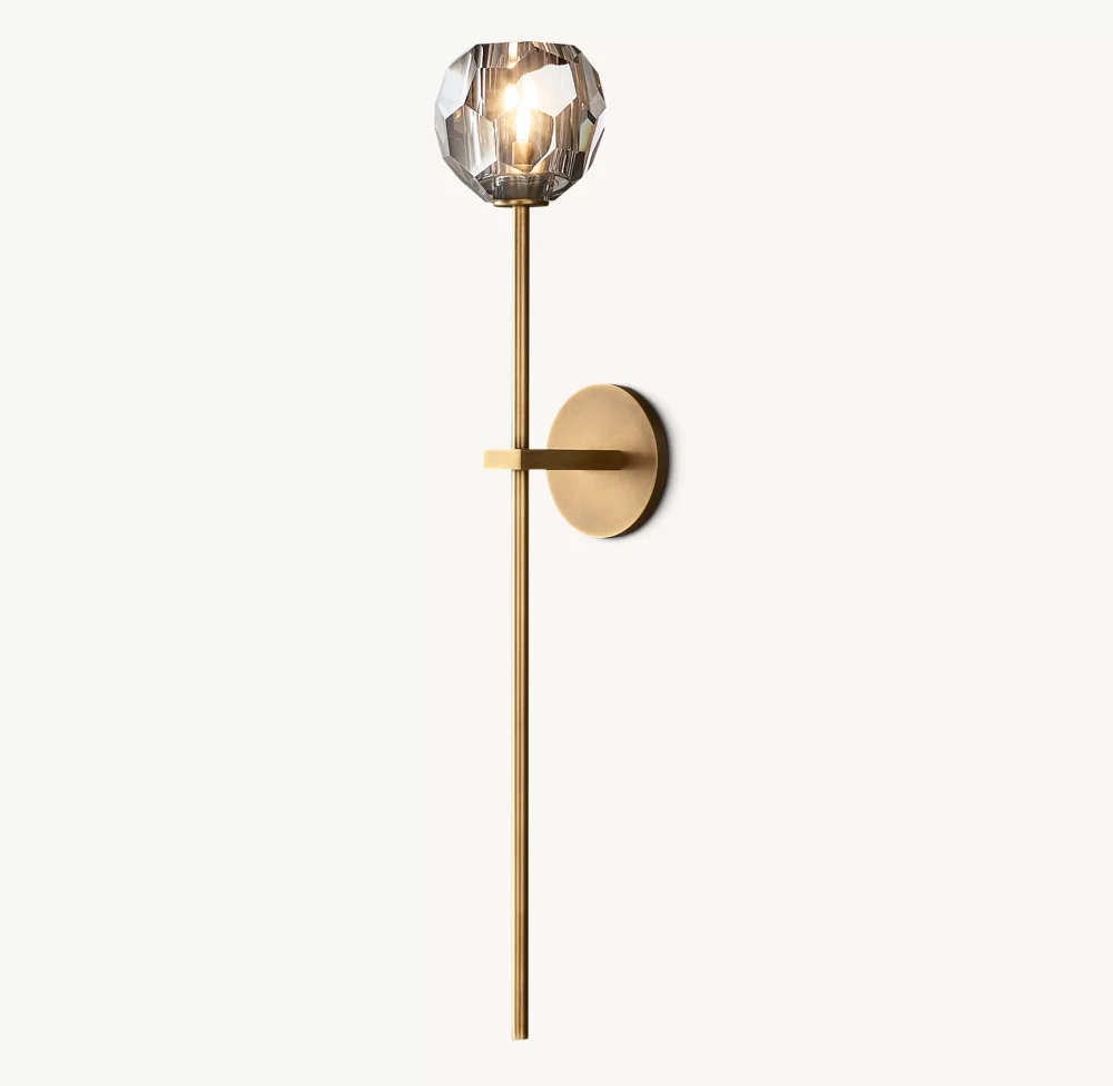 BOULE DE CRISTAL SMOKE GLASS GRAND SCONCE - Image 1