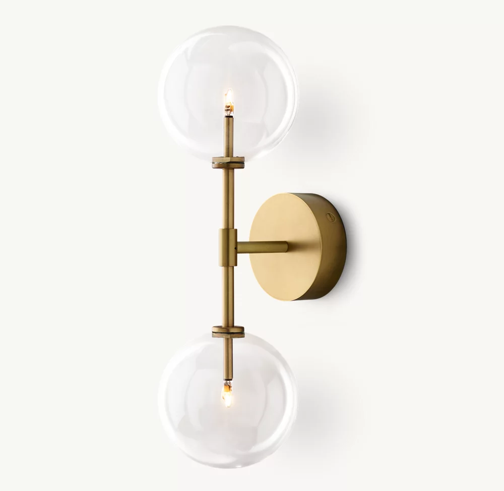GLASS GLOBE LINEAR SCONCE - Image 1