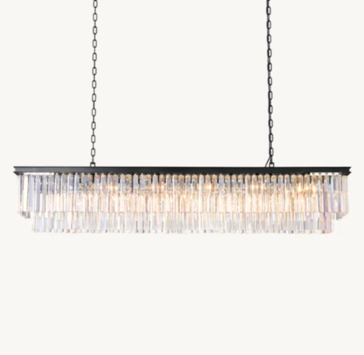 1920S ODEON RECTANGULAR CHANDELIER 72