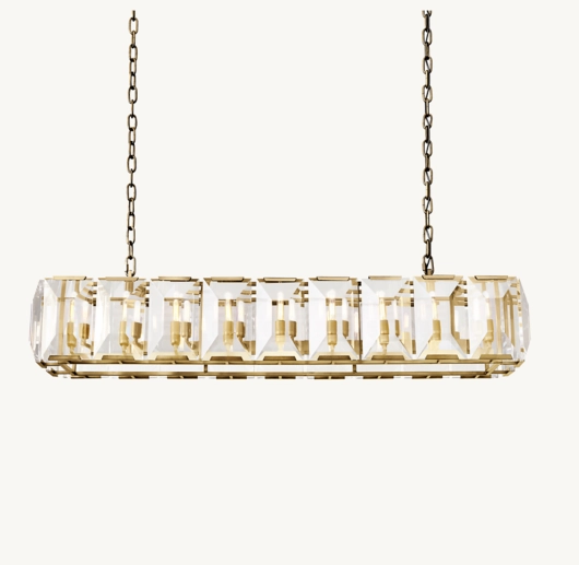 HARLOW CRYSTAL RECTANGULAR CHANDELIER 62