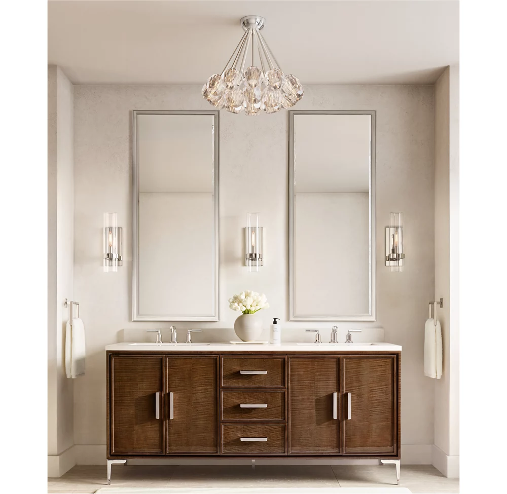 BOULE DE CRISTAL CLEAR GLASS FLUSHMOUNT 24