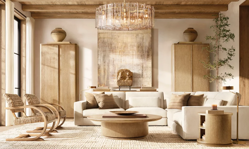 LATTICE CLEAR GLASS ROUND CHANDELIER 48